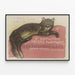 Póster vintage de la exposición de artistas animales del Círculo Internacional de las Artes — cuadro enmarcado en la pared