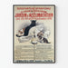 Póster vintage de exposición felina internacional Jardín de la Aclimatación 1896
