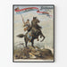Póster vintage de exposición de deporte de pesca y caballos 1892