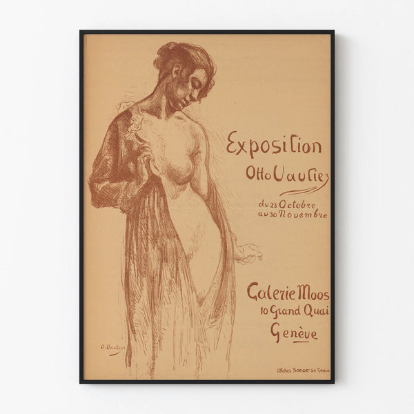 Póster de exposición Otto Vautier Galería Moos Ginebra