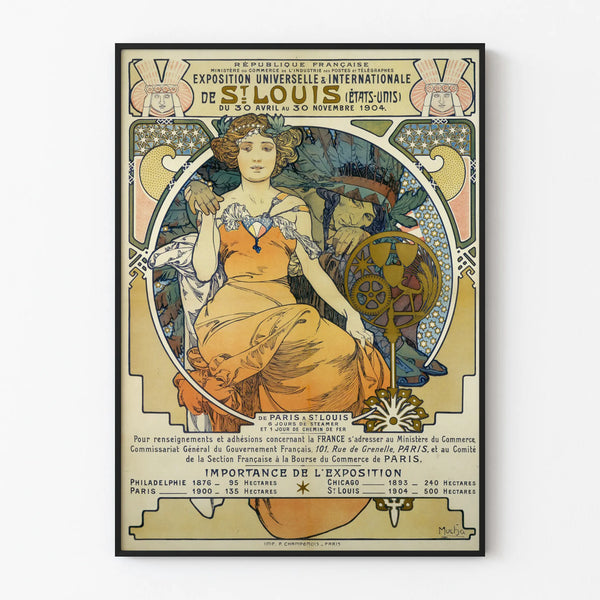 Póster del Art Nouveau Exposición Universal de St. Louis 1904