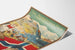 Póster vintage de película noruega Fante-Anne con paisaje y bandera