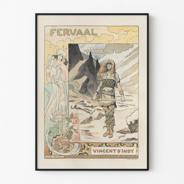 Póster Art Nouveau Fervaal de Vincent d'Indy por Lucien Métivet
