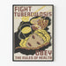 Póster vintage de lucha contra la tuberculosis - Respete las normas de salud