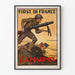 Póster militar vintage U.S. Marines First In France
