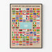 Póster de banderas de las Naciones Unidas vintage
