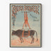 Vintage poster of Folies Bergère acrobat with bull
