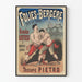 Póster vintage Folies Bergère Grandes luchas con manos planas