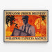 Póster vintage de la Agencia de Ferrocarriles Express Entrega Confiable — cuadro enmarcado en la pared