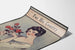 Póster vintage Para su país con retrato femenino y rosas