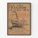Póster decorativo histórico por la libertad del mar