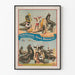 Póster vintage de la troupe de leones marinos y otarios Forepaugh & Sells Brothers