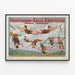 Póster vintage del circo Forepaugh & Sells Brothers con la compañía Hanlon — cuadro enmarcado en la pared