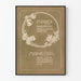 Póster gráfico vintage con motivo floral y texto estilizado