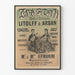 Póster vintage de conciertos y bailes en Frascati con directores de orquesta Litolff y Arban