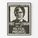 Póster militante por la independencia de Puerto Rico y la liberación de Lolita Lebrón