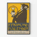 Decorative Art Nouveau Poster with Woman and Hourglass