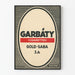 Póster vintage de publicidad de cigarrillos Garbáty Gold-Saba