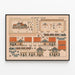 Vintage Construction Poster American Maryland Station — framed artwork on a wall