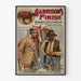 Póster vintage de la carrera de caballos Garrison's Finish Course