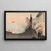 Officers and men admiring the sunrise in bivouac in the mountains of Port Arthur - Ogata Gekkō — framed artwork on a wall