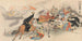 Dos generales y sus hombres enfrentándose en una batalla feroz en Fenghuangcheng - Ogata Gekkō — vista de la obra
