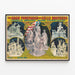 Póster vintage artístico Adam Forepaugh y Sells Brothers - Estatuas y escenas clásicas — cuadro enmarcado en la pared