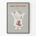 Póster vintage de un ángel con libro rojo - Geef Een Boek