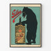 Póster vintage Gilka con oso y botella de Berliner Getreide Kümmel