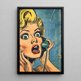 Tableau Pop Art - Surprise au Téléphone