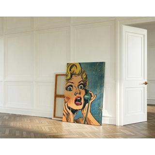 Tableau Pop Art - Surprise au Téléphone