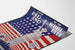 Vintage American patriotic poster red white blue