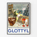 Póster vintage Glottyl ilustración humorística