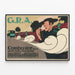 Póster vintage Combustor G.R.A. coche sin humo ni olor — cuadro enmarcado en la pared