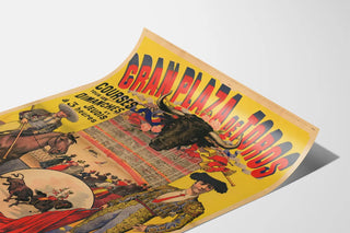 Vintage poster of the corrida Gran Plaza de Toros, Avenue du Bois de Boulogne