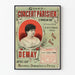 Póster vintage Gran Concierto Parisino 37 Faubourg Saint-Denis