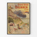 Póster vintage Gran Hotel Brunnen Suiza - Lago de Lucerna