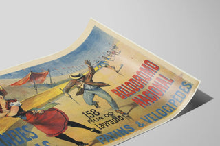 Vintage Poster of Large Skate and Bicycle Races Bellodromo Nacional — artwork view