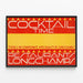 Vintage Cocktail Time Poster for Longchamps Restaurants — framed artwork on a wall