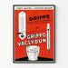 Póster vintage médico Grippo Vaclydun para la gripe
