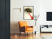 Artistic poster of an eye and a decorative red arrow