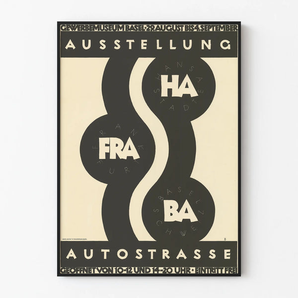 Póster de exposición Autostrasse en el Gewerbemuseum de Basilea