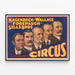 Póster vintage del circo Hagenbeck Wallace y Forepaugh Sells Bros — cuadro enmarcado en la pared