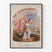Póster Vintage Espíritu de la Unión - Bandera Americana Gloriosa