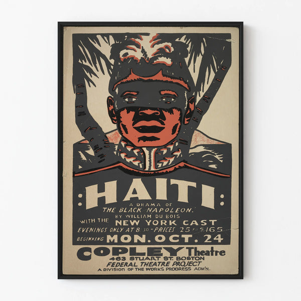 Vintage Haiti Theater Poster - Artistic Wall Decoration