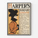 Vintage Harper's Poster January - Fashion & Literature Illustration