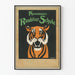 Póster vintage Escuela de depredadores de Havemann con tigre