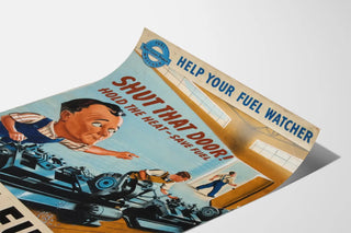 Vintage Poster Fuel Economy at Work