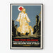 Vintage Red Cross Relief Poster with Christ-like Figure
