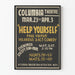 Póster de teatro vintage Help Yourself Paul Vulpius